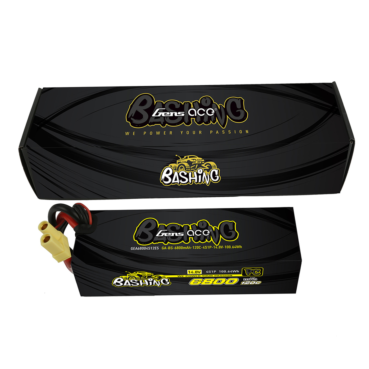 Gens Ace Bashing Series 6800mAh 14.8V 120C 4S1P Lipo Battery Pack With EC5 Plug - Image 4