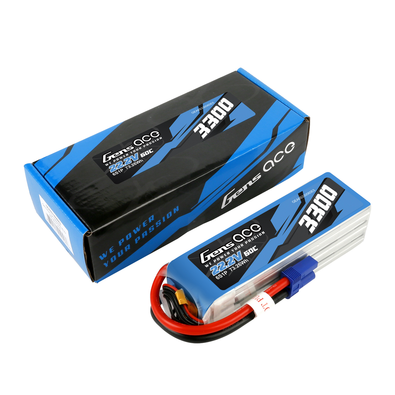 GensAce 3300mAh 22.2V 60C 6S Lipo Battery Pack with EC5 Plug - Image 5