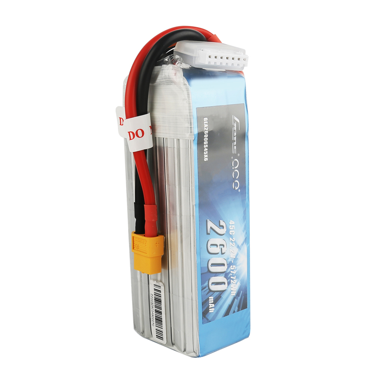 Gens ace 2600mAh 6S 22.2V 45C Lipo Battery Pack with XT60 Plug - Image 2