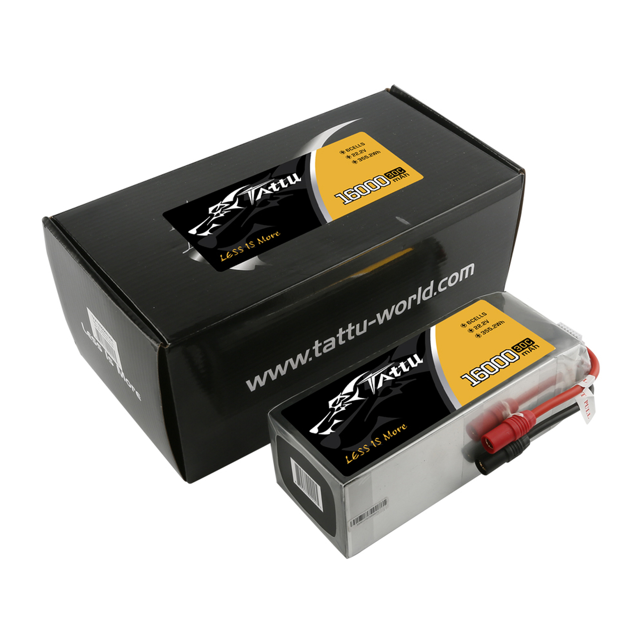 Tattu 16000mAh 30C 22.2V 6S Lipo Battery Pack with AS150+AS150 Plug - Image 3