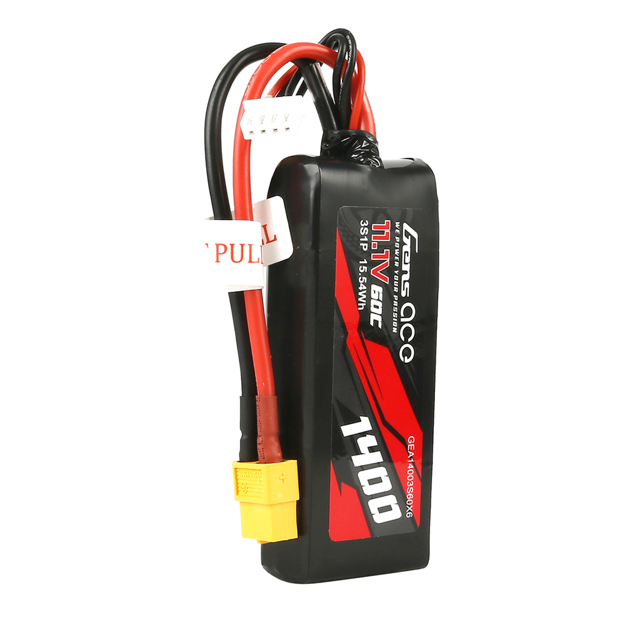 Gens ace 1400mAh 11.1V 60C 3S1P Lipo Battery Pack with XT60 Plug - Image 4