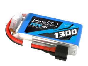 Gens ace 11.1V 45C 3S 1300mAh Lipo Battery Pack with EC3 and Deans adapter for Xmaxx 8S Car