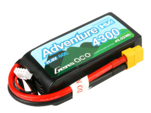 Gens Ace Adventure High Voltage 4300mAh 3S1P 11.4V 60C Lipo Battery with XT60 Plug