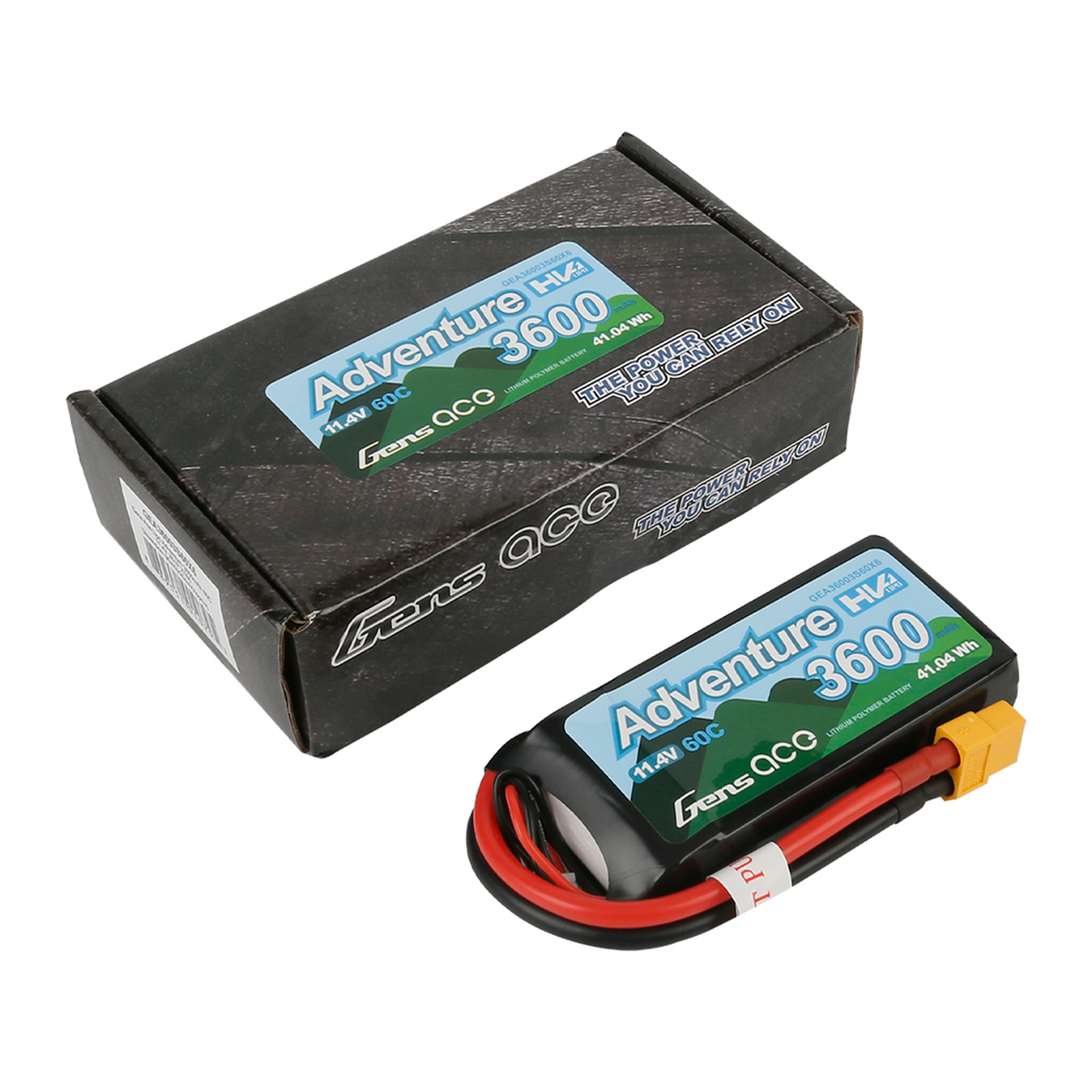 Gens Ace Adventure High Voltage 3600mAh 3S1P 11.4V 60C Lipo Battery with XT60 Plug - Image 5