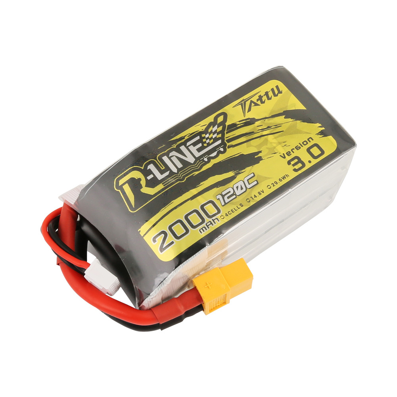 Tattu R-Line Version 3.0 14.8V 2000mAh 120C 4S1P Lipo Battery Pack with XT60 Plug