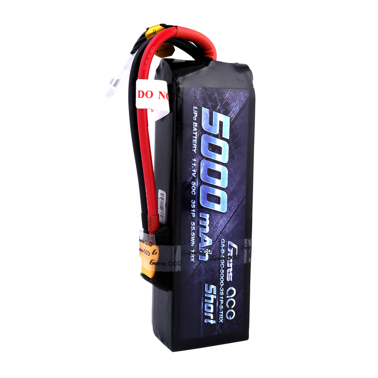 Gens ace 5000mAh 11.1V 50C 3S1P Short-Size Lipo Battery Pack with XT60 Plug - Image 2