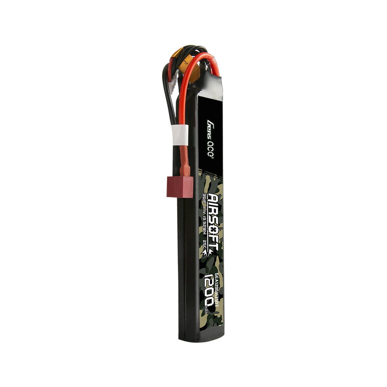 Gens ace 25C 1200mAh 3S1P 11.1V 2X Airsoft Gun Battery with Dean Plug