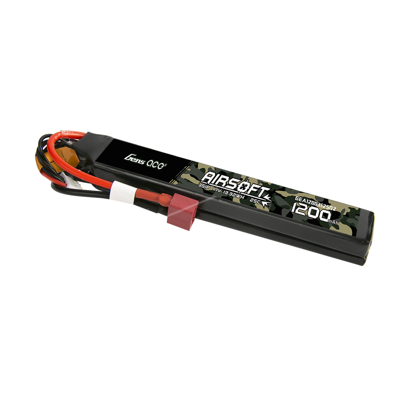 Gens ace 25C 1200mAh 3S1P 11.1V 2X Airsoft Gun Battery with Dean Plug - Image 3