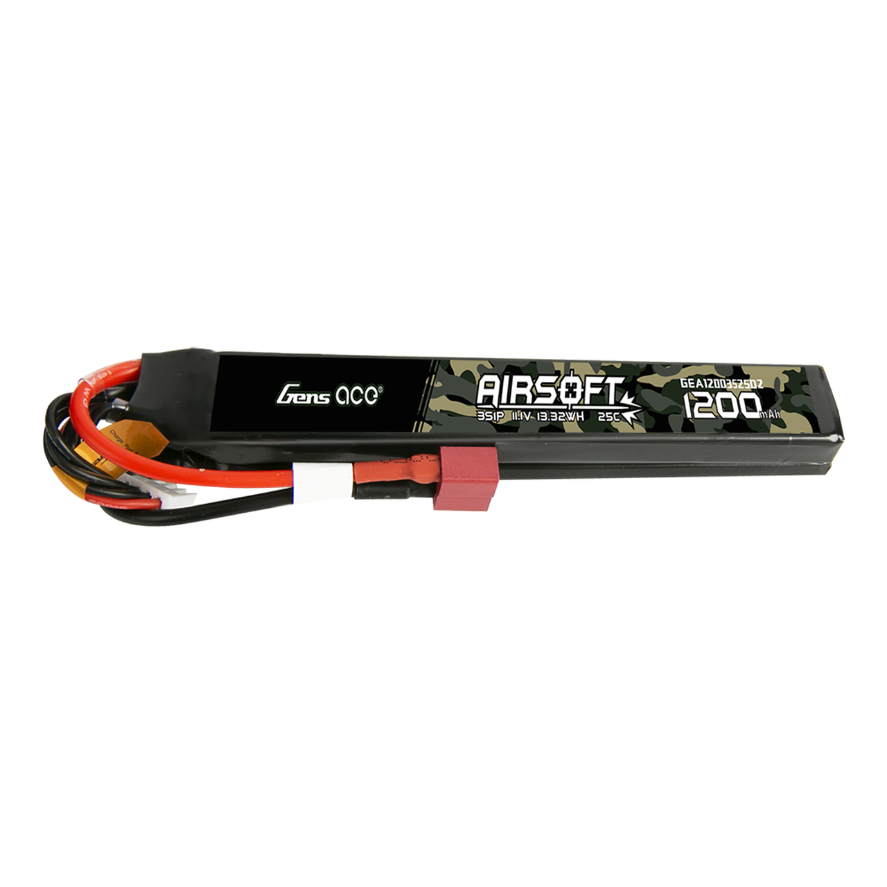 Gens ace 25C 1200mAh 3S1P 11.1V 2X Airsoft Gun Battery with Dean Plug - Image 4