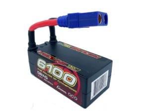 Gens ace Redline Drag racing Series 6100mAh 7.4V 130C 2S2P HardCase Shorty Lipo Battery with Female QS8