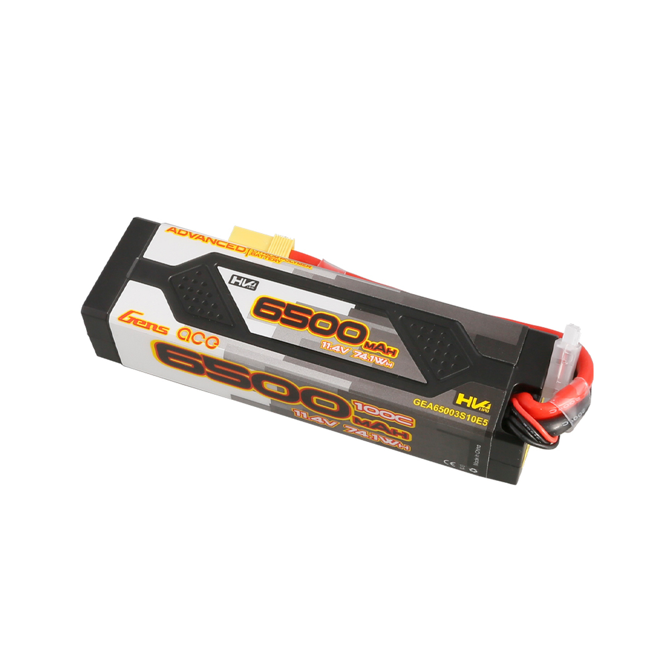 Gens ace Advanced 6500mAh 11.4V 100C 3S1P HardCase Lipo Battery Pack 60# with EC5 Plug - Image 3