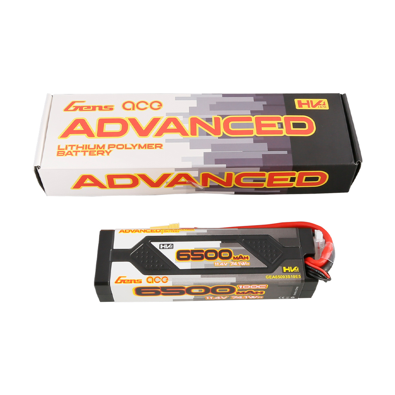 Gens ace Advanced 6500mAh 11.4V 100C 3S1P HardCase Lipo Battery Pack 60# with EC5 Plug - Image 5