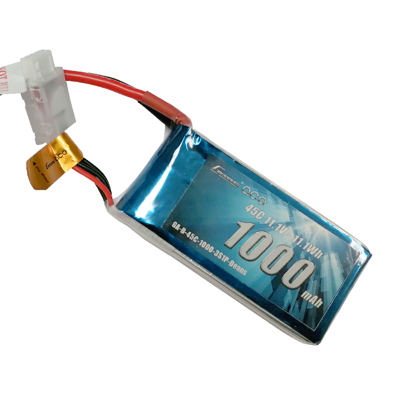 Gens Ace 11.1V 45C 3S 1000mAh Lipo Battery Pack with Deans Plug - Image 4