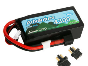 Gens Ace Adventure High Voltage 4300mAh 3S1P 11.4V 60C Lipo Battery with Deans and XT60 adapter