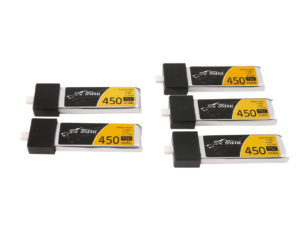 Tattu 450mAh 3.8V High Voltage 75C 1S1P Lipo Battery Pack with BT 2.0 Plug (5pcs)