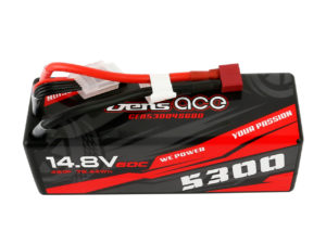 Gens ace 5300mAh 14.8V 60C 4S1P HardCase Lipo Battery14# with Deans Plug