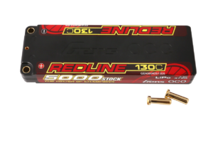 Gens ace Redline Series 5000mAh 7.6V 130C 2S1P HardCase 56# HV Lipo Battery with 5.0mm bullet