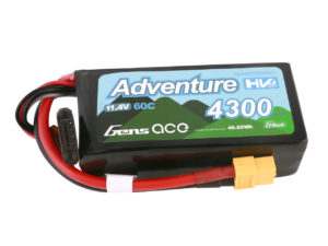 Gens Ace Adventure High Voltage 4300mAh 3S1P 11.4V 60C G-techLipo Battery with XT60 Plug