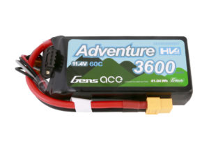 Gens Ace Adventure High Voltage 3600mAh 3S1P 11.4V 60C  G-techLipo Battery with XT60 Plug
