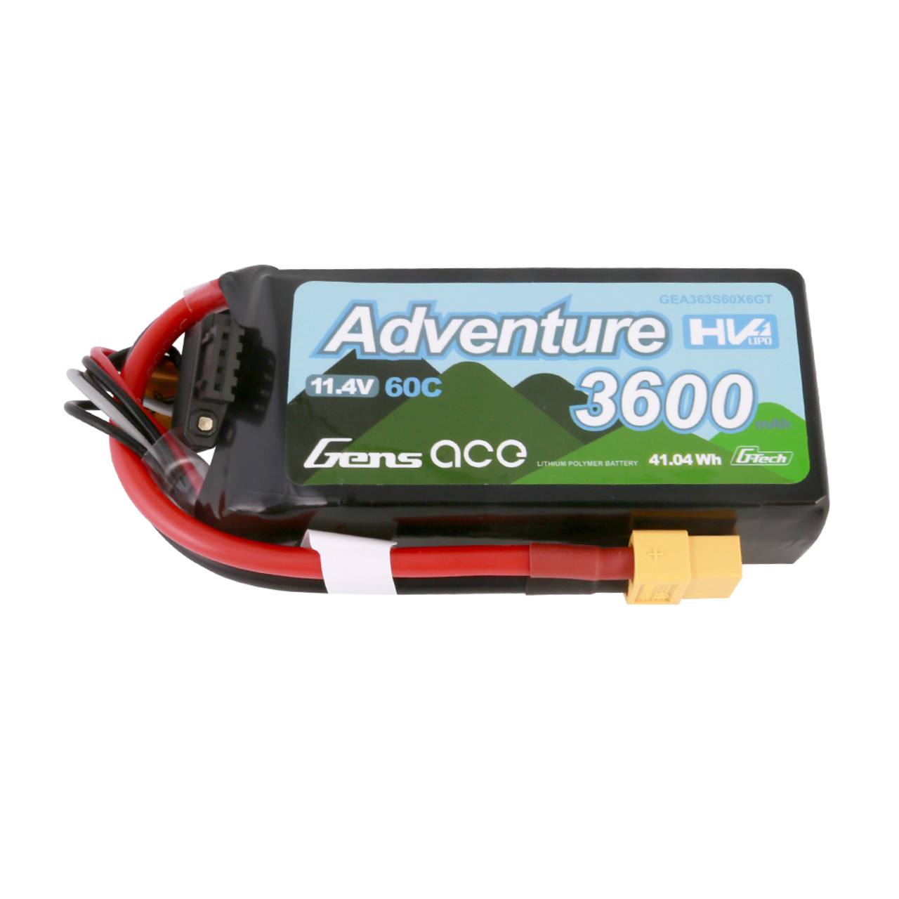 Gens Ace Adventure High Voltage 3600mAh 3S1P 11.4V 60C G-techLipo Battery with XT60 Plug