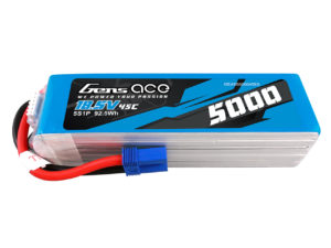 Gens Ace 5000mAh 45C 5S 18.5V Lipo Battery Pack with EC5 Plug