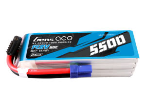 Gens ace G-Tech 5500mAh 14.8V 4S1P 60C Lipo Battery Pack with EC5 Plug