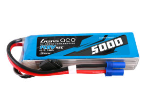 Gens Ace G-tech 5000mAh  45C 4S1P 14.8V Lipo Battery Pack with EC5 Plug
