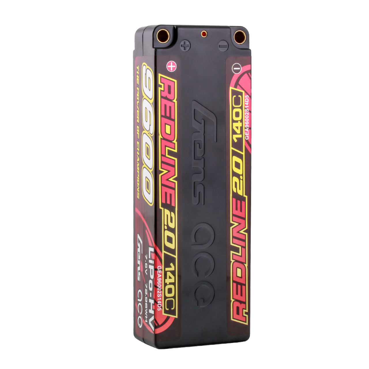 Gens ace 9600mAh 2S 7.6V 140C HardCase 58# Redline 2.0 Series Lipo Battery with 5.0mm bullet - Image 4