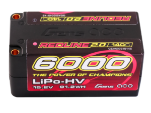 Gens ace 6000mAh 4S 15.2V 140C HardCase 69# Redline 2.0 Series Lipo Battery with 5.0mm bullet