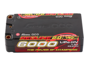 Gens ace 6000mAh 2S2P 140C 7.6V HardCase HV Redline 2.0 Series Shorty  Lipo Battery