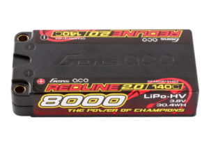 Gens ace 8000mAh 1S 3.8V 140C HardCase 65# Redline 2.0 Series Lipo Battery with 5.0mm bullet