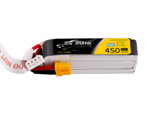 Tattu 450mAh 3s 95C 11.4V High Voltage Lipo Battery Pack with XT30 Plug - Long Pack