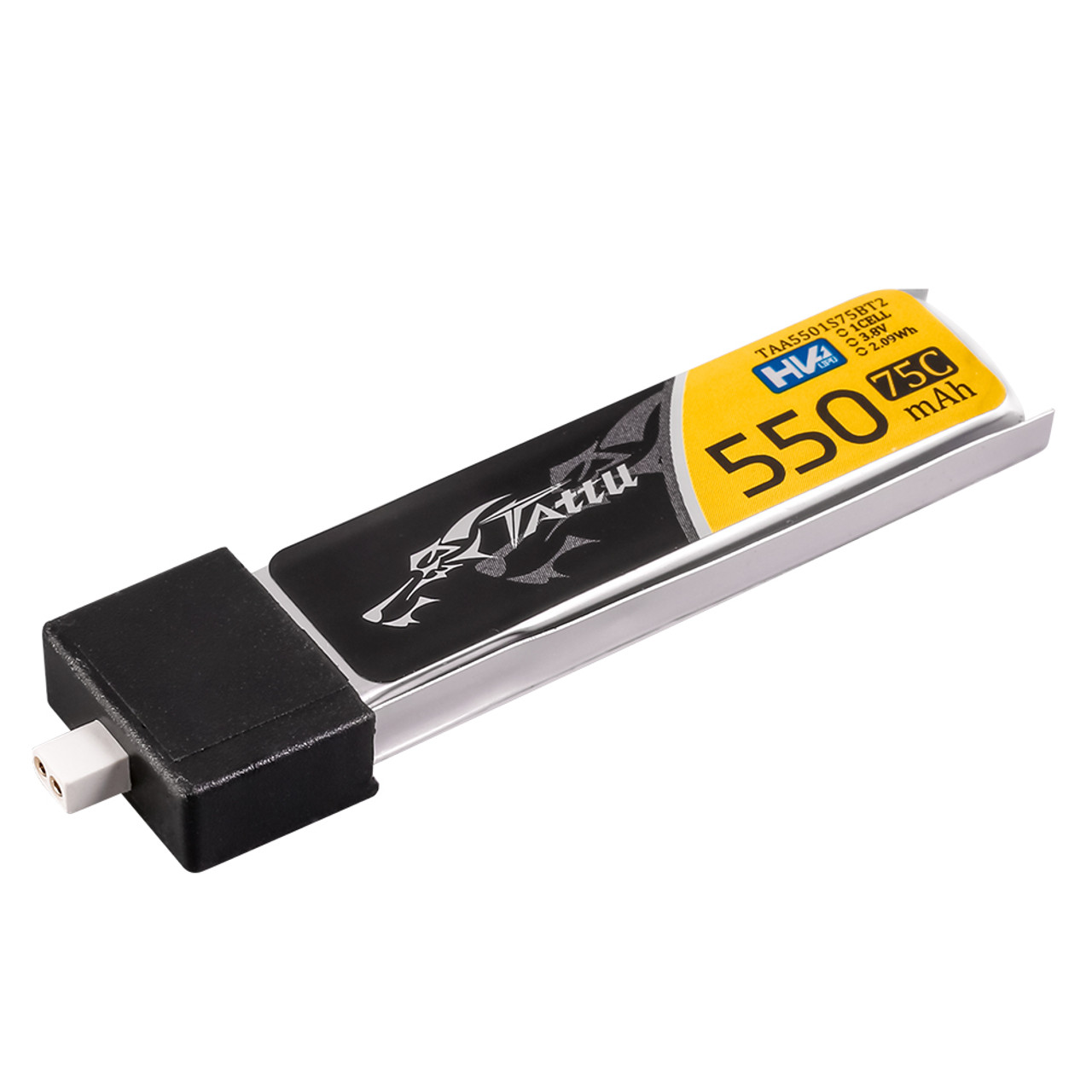 Tattu 1S 550mAh 75C 3.8V High Voltage Lipo Battery Pack with BT 2.0 Plug (5pcs) - Image 2
