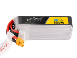 Tattu 850mAh 4s 95C 15.2V R-Line Lipo Battery Long Pack with XT30 Plug
