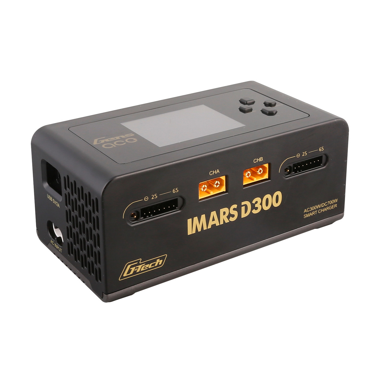 Gens ace iMars D300 G-Tech Channel AC/DC 300W/700W RC Battery Charger-US Black - Image 3