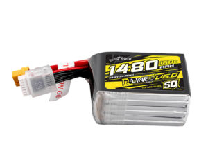 Tattu R-Line Version 6.0 1480mAh 160C 6S 22.2V SQ Lipo Battery Pack with XT60 Plug