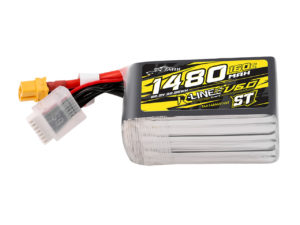 Tattu R-Line Version 6.0 1480mAh 160C 6S 22.2V ST Lipo Battery Pack with XT60 Plug