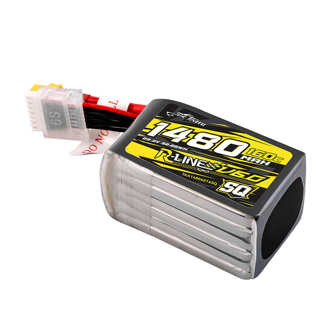 Tattu R-Line Version 6.0 1480mAh 160C 6S 22.2V SQ Lipo Battery Pack with XT60 Plug - Image 2
