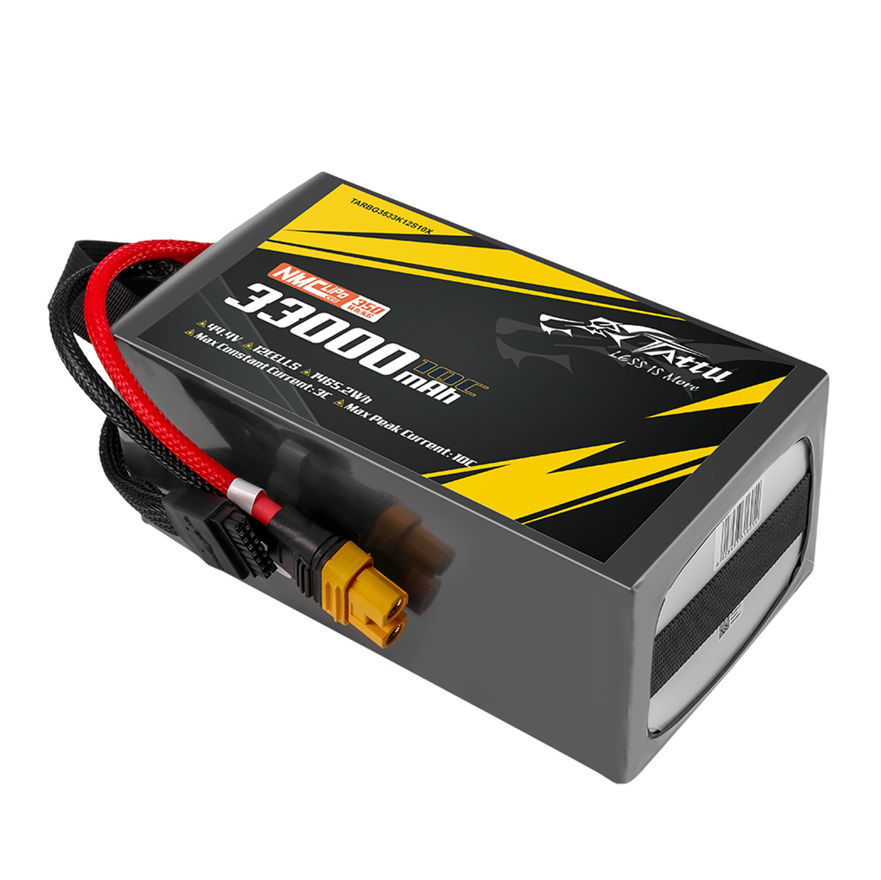 Tattu Semi-solid State 350Wh/kg 33000mAh 10C 44.4V 12S1P Lipo Battery Pack with AS150U-F plug - Image 3