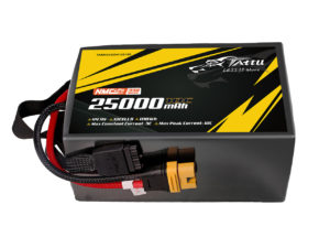 Tattu Semi-solid State 330Wh/kg 25000mAh 10C 44.4V 12S1P Lipo Battery Pack with AS150U-F plug