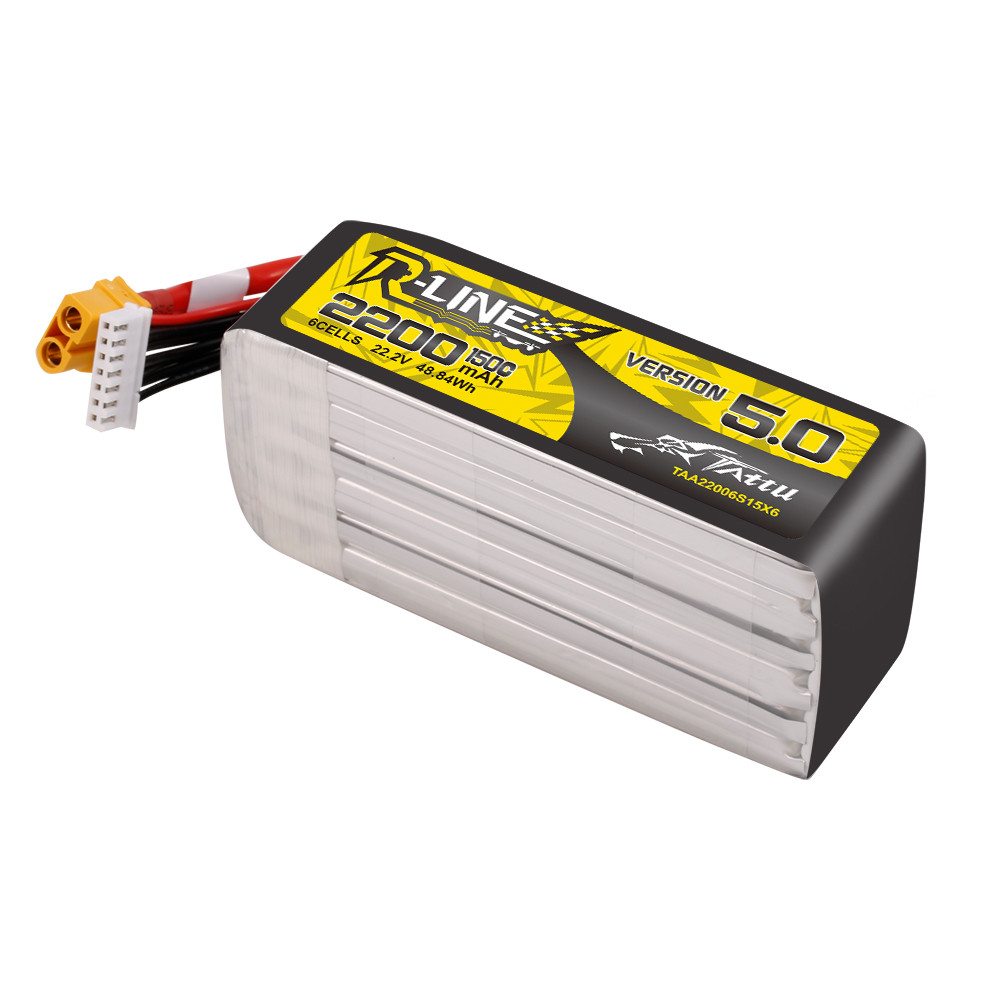 Tattu 2200mah 6S 150C 22.2V R-Line Lipo Battery with XT60 Plug - Image 2