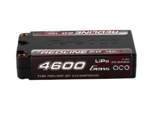 Gens ace 4600mAh 2S 140C 7.4V HardCase 64# Redline 2.0 Series Lipo Battery with 5.0mm bullet