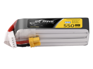 Tattu 550mAh 4S 95C 15.2V HV Lipo Battery Long Pack with XT30 Plug