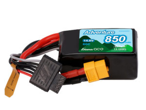 Gens ace 850mAh 4S 14.8V 60C Adventure Series Lipo Battery Pack with XT60 Plug