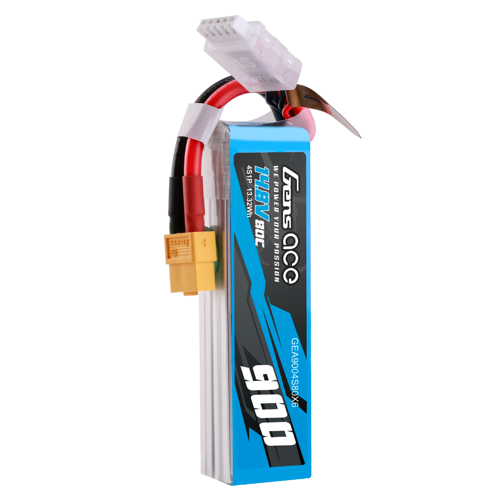 Gens ace 900mAh 4S 80C 14.8V Lipo Battery Pack with XT60 Plug - Image 4