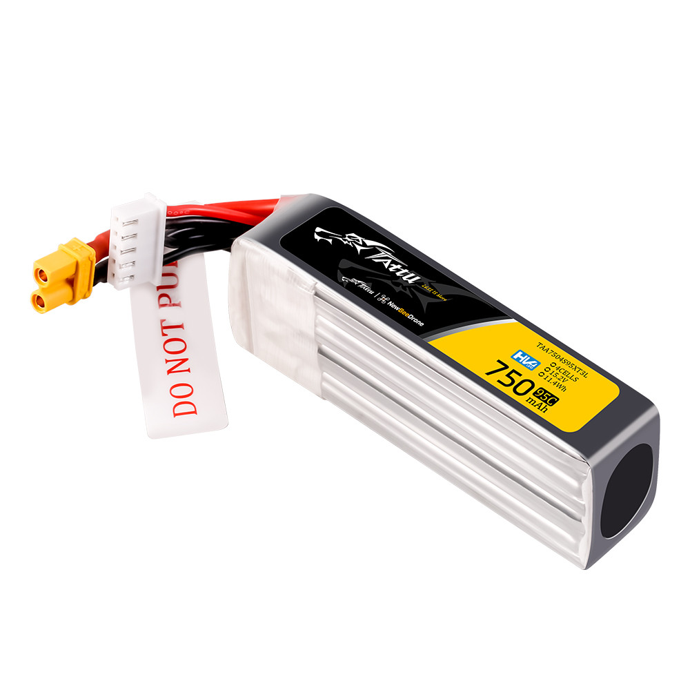 Tattu 750mAh 4S 95C 15.2V R-Line HV Lipo Battery Pack with XT30 Plug - Image 3