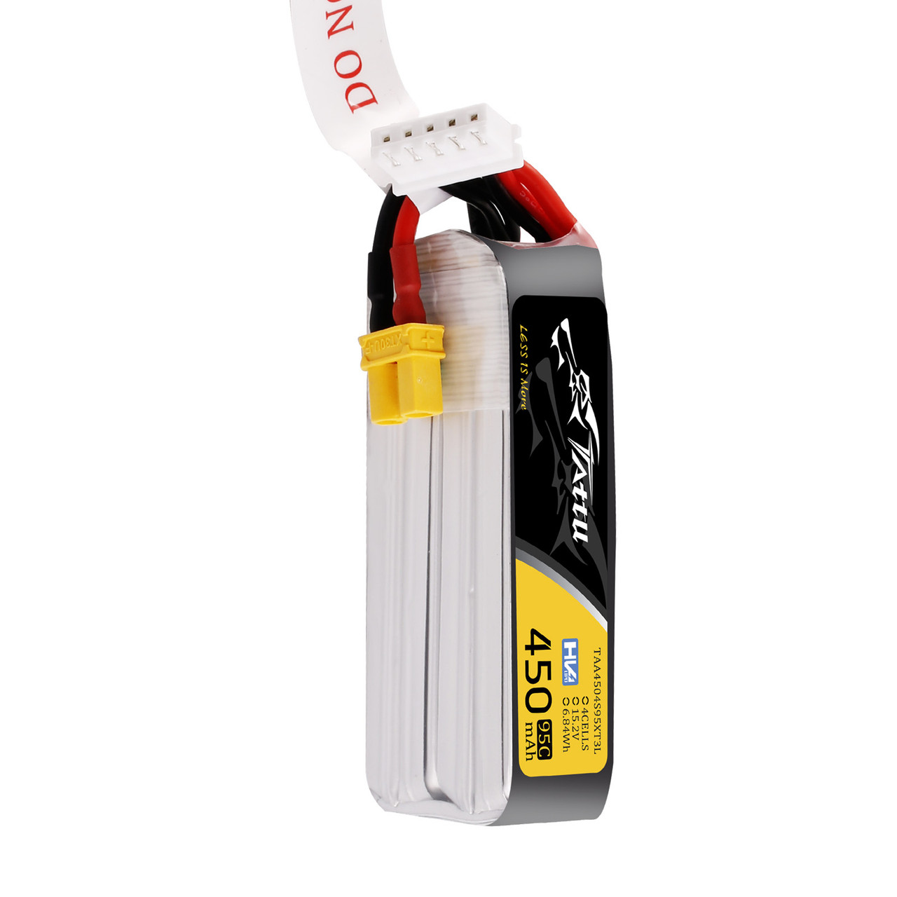 Tattu 450mAh 4S 95C 15.2V HV Lipo Battery Pack with XT30 Plug - Long Size - Image 3
