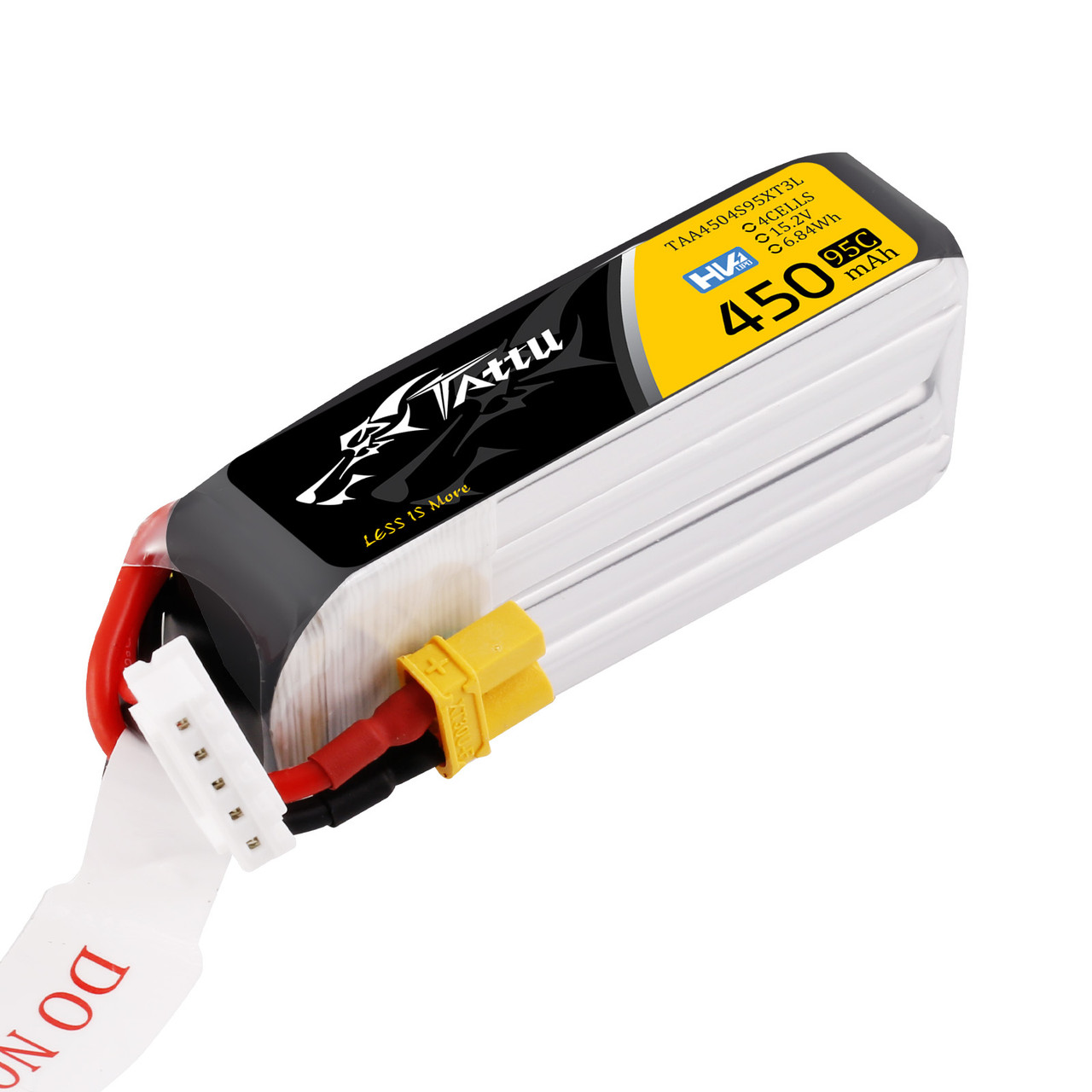 Tattu 450mAh 4S 95C 15.2V HV Lipo Battery Pack with XT30 Plug - Long Size - Image 5