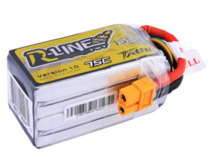 Tattu 1550mAh 4S 75C R-Line Series Lipo Battery Pack with XT60 Plug