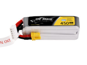 Tattu 450mAh 4S 95C 15.2V HV Lipo Battery Pack with XT30 Plug - Long Size